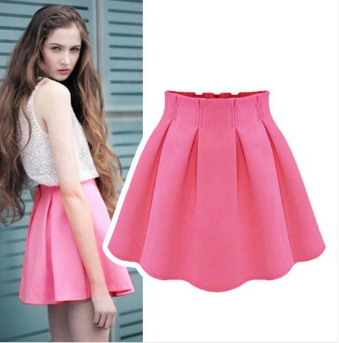 High Waist Skirts Bottoming Pleated Tennis Skirt